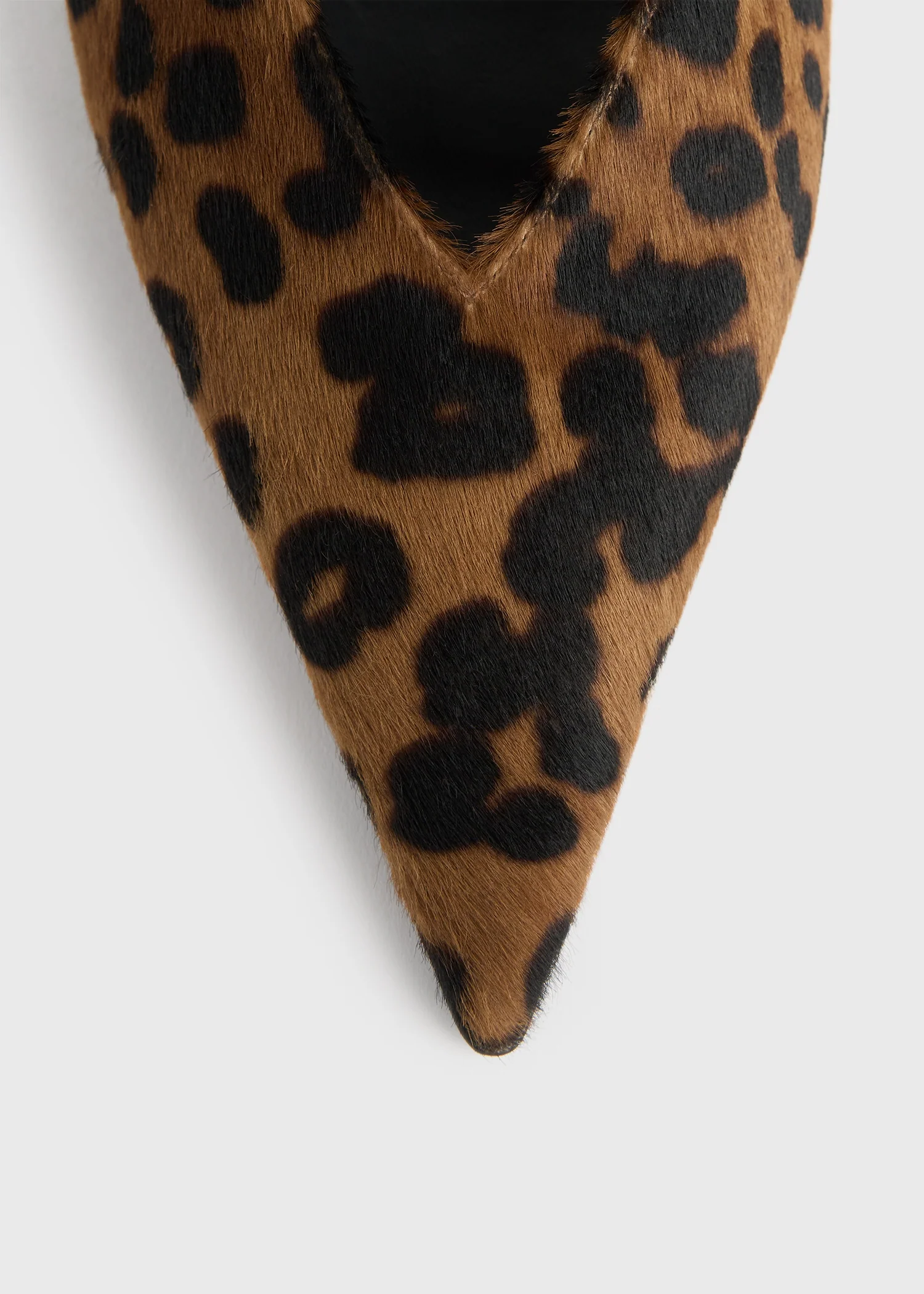Wedge-heel pony hair slingbacks leopard - Image 6