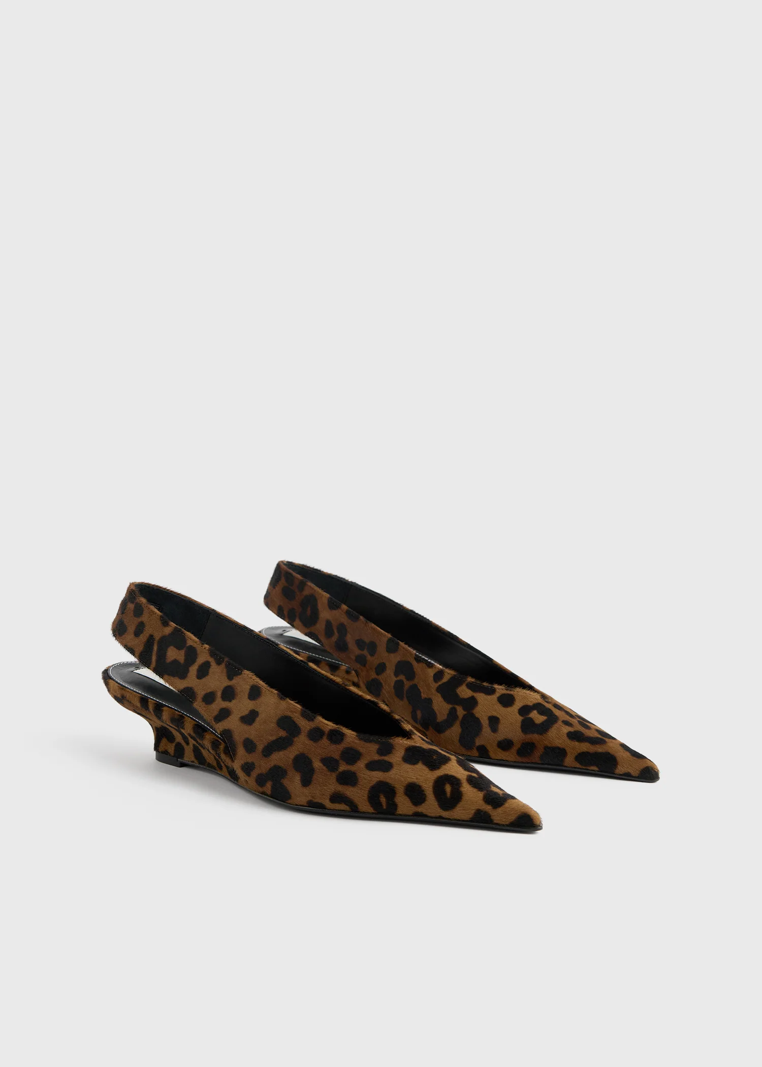 Wedge-heel pony hair slingbacks leopard - Image 7