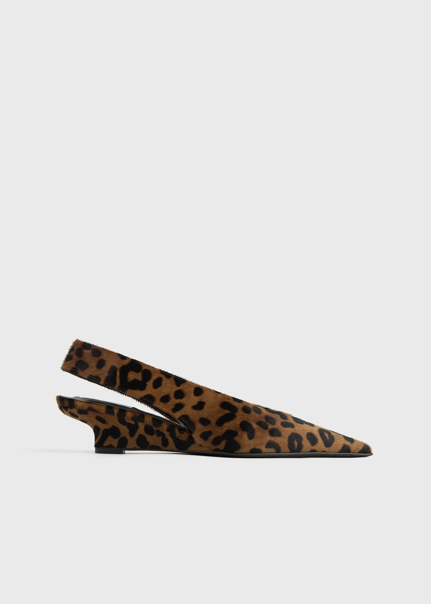 Wedge-heel pony hair slingbacks leopard - Image 8