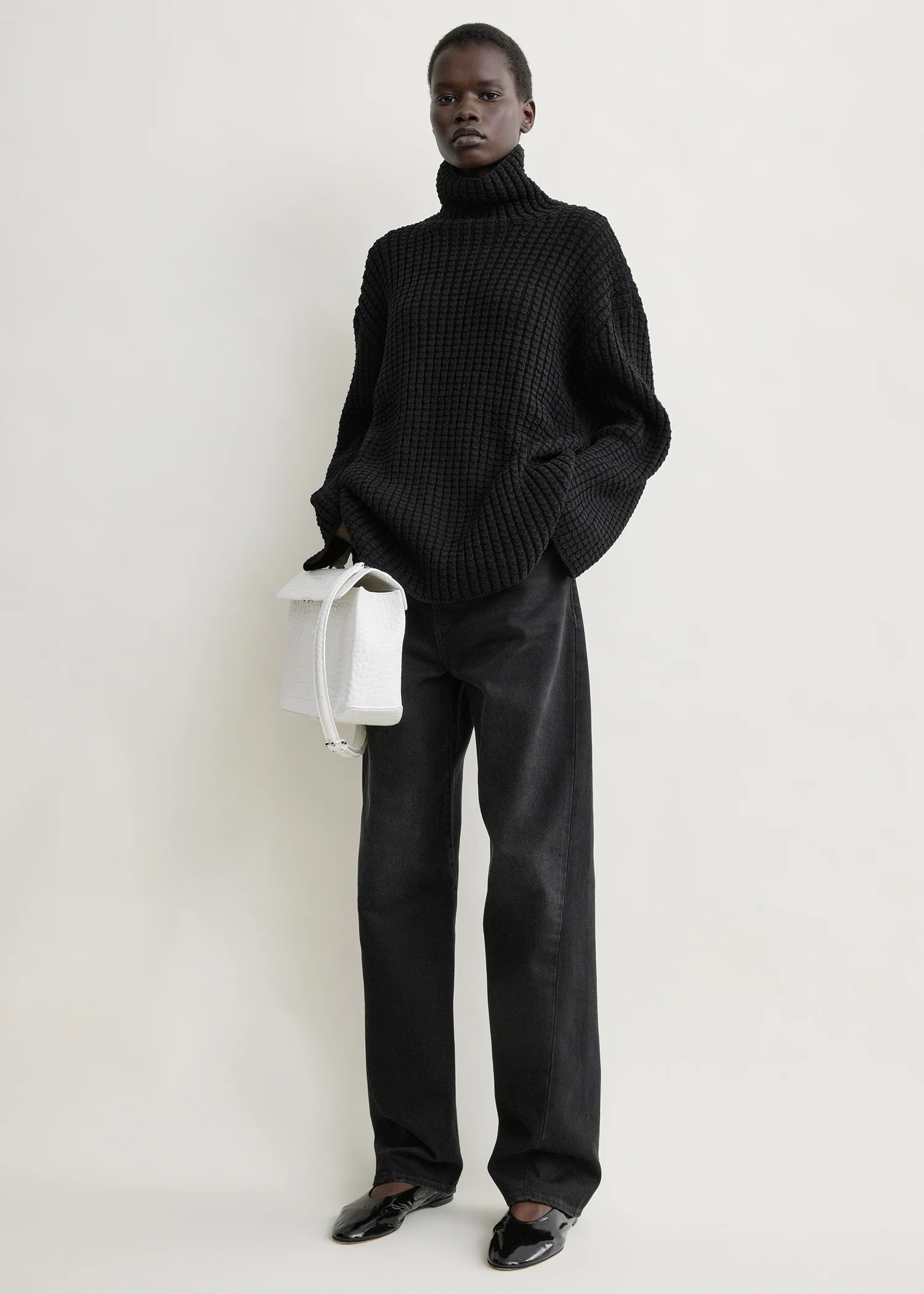 Whipstitch knit black