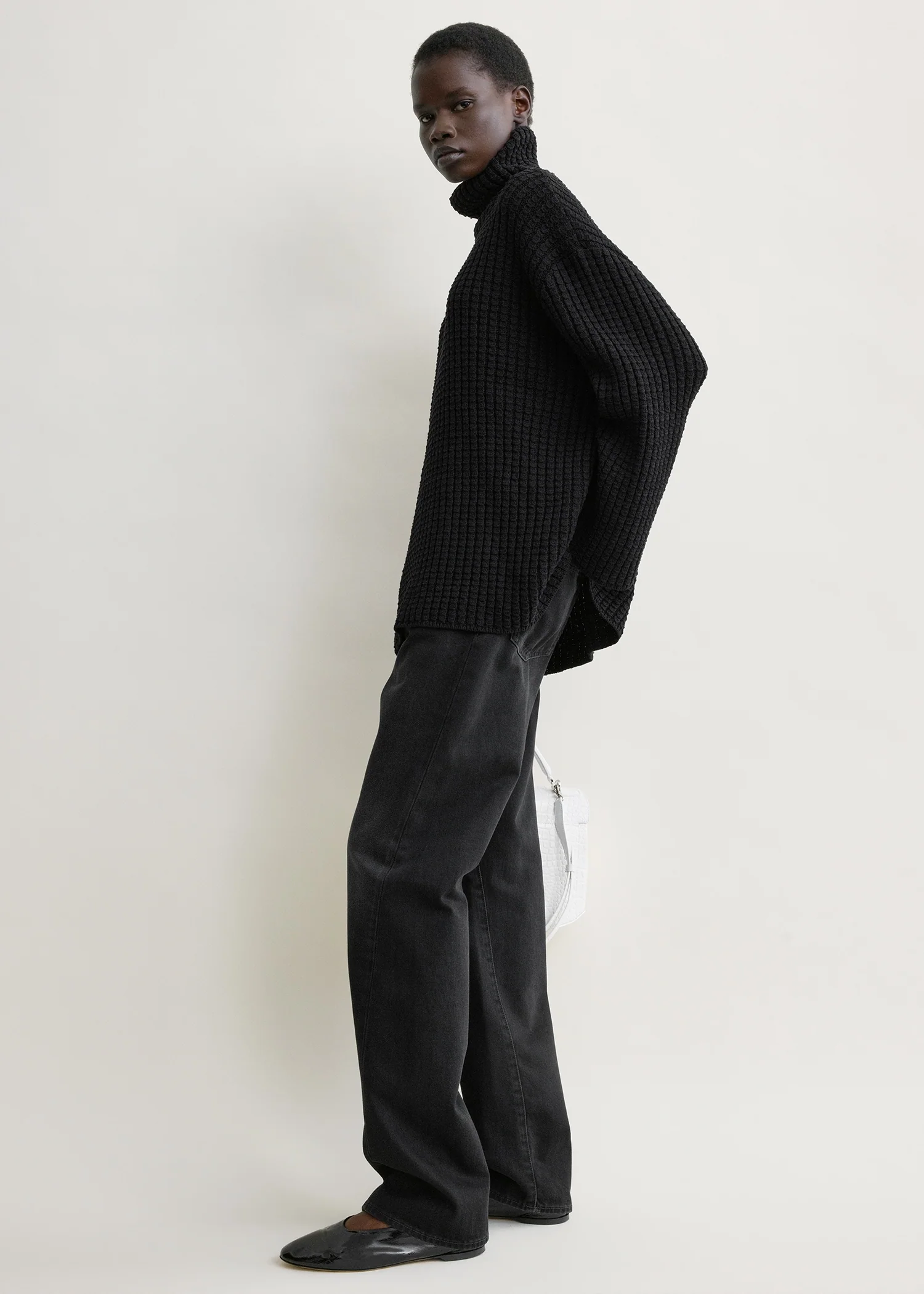 Whipstitch knit black - Image 2