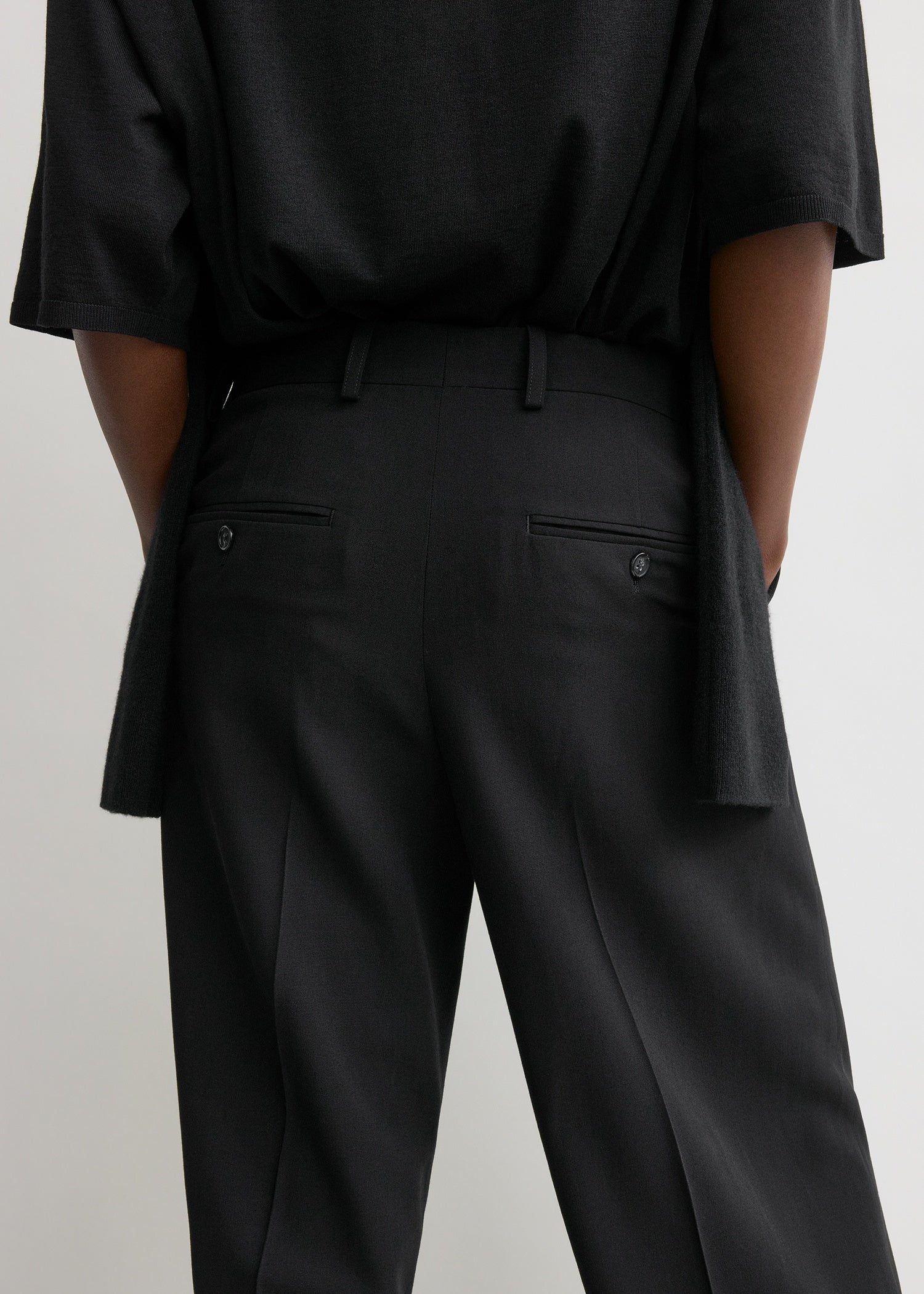 Wide fluid trousers black petite - Image 5