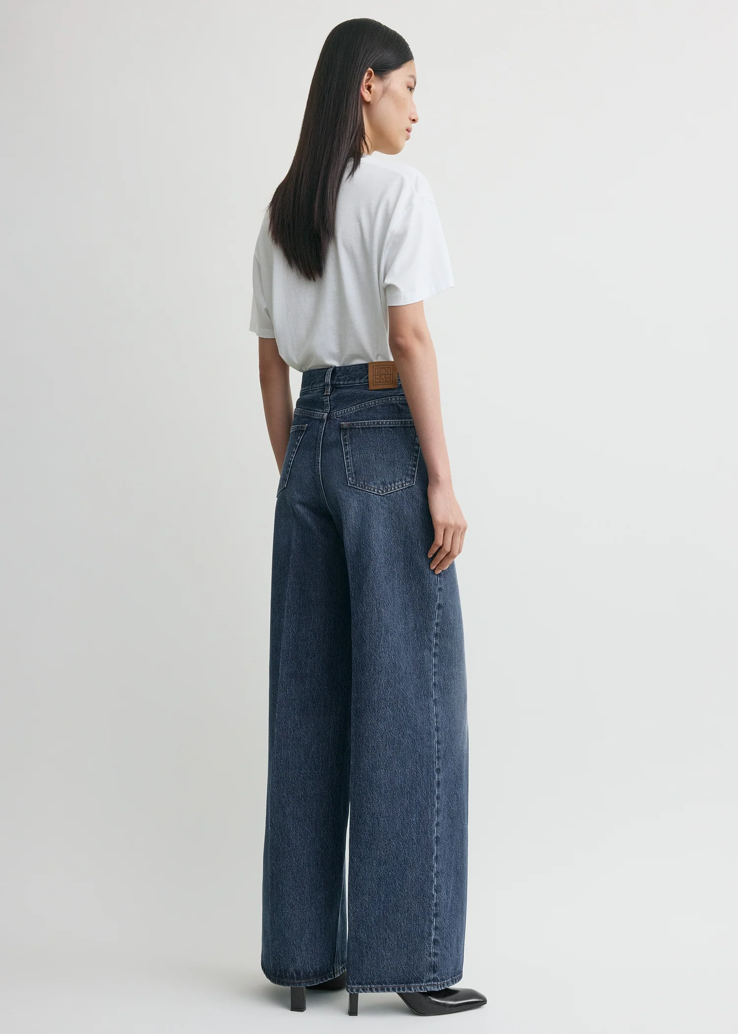 Wide leg denim dark blue - Image 3