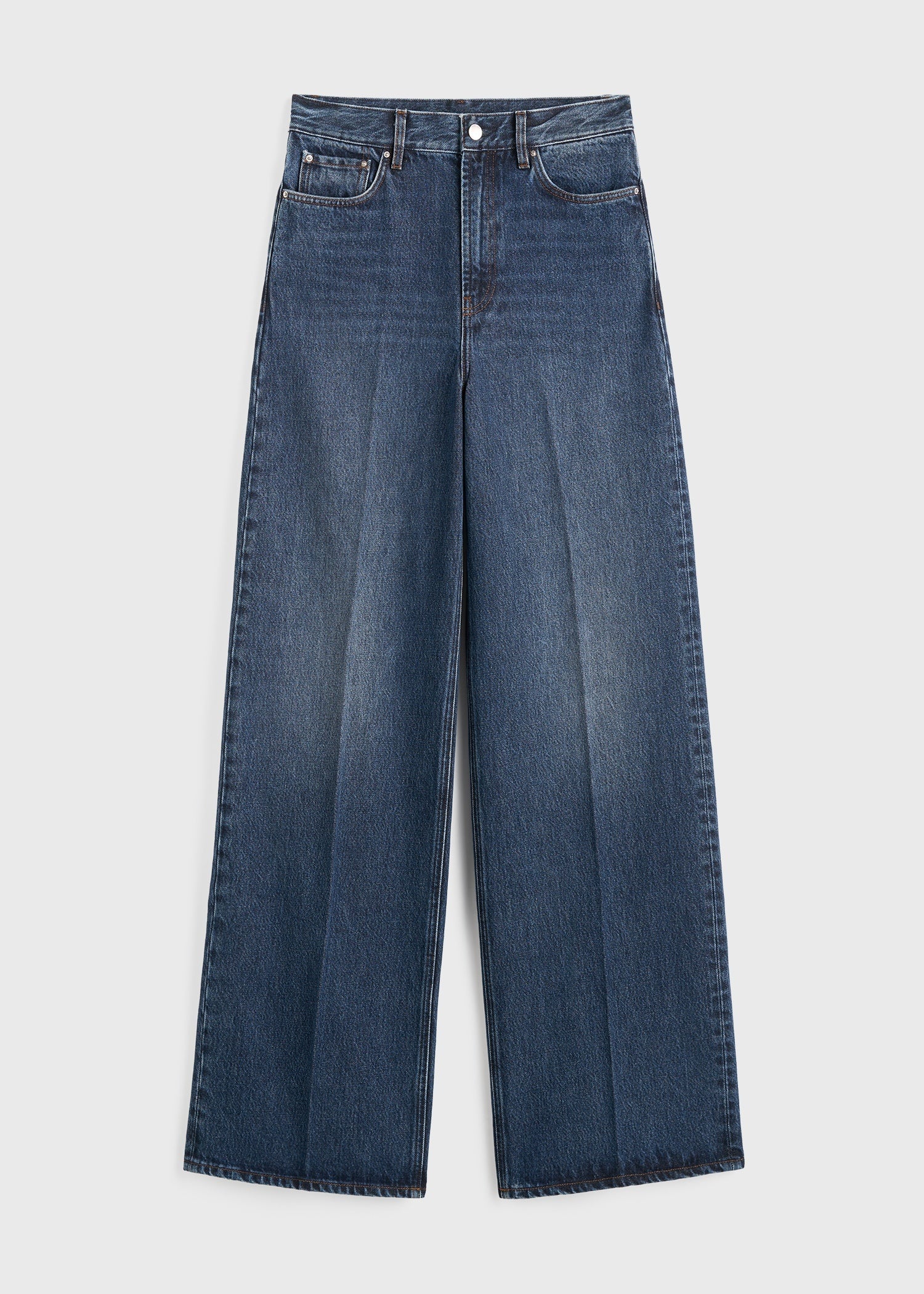 Wide leg denim dark blue - Image 6