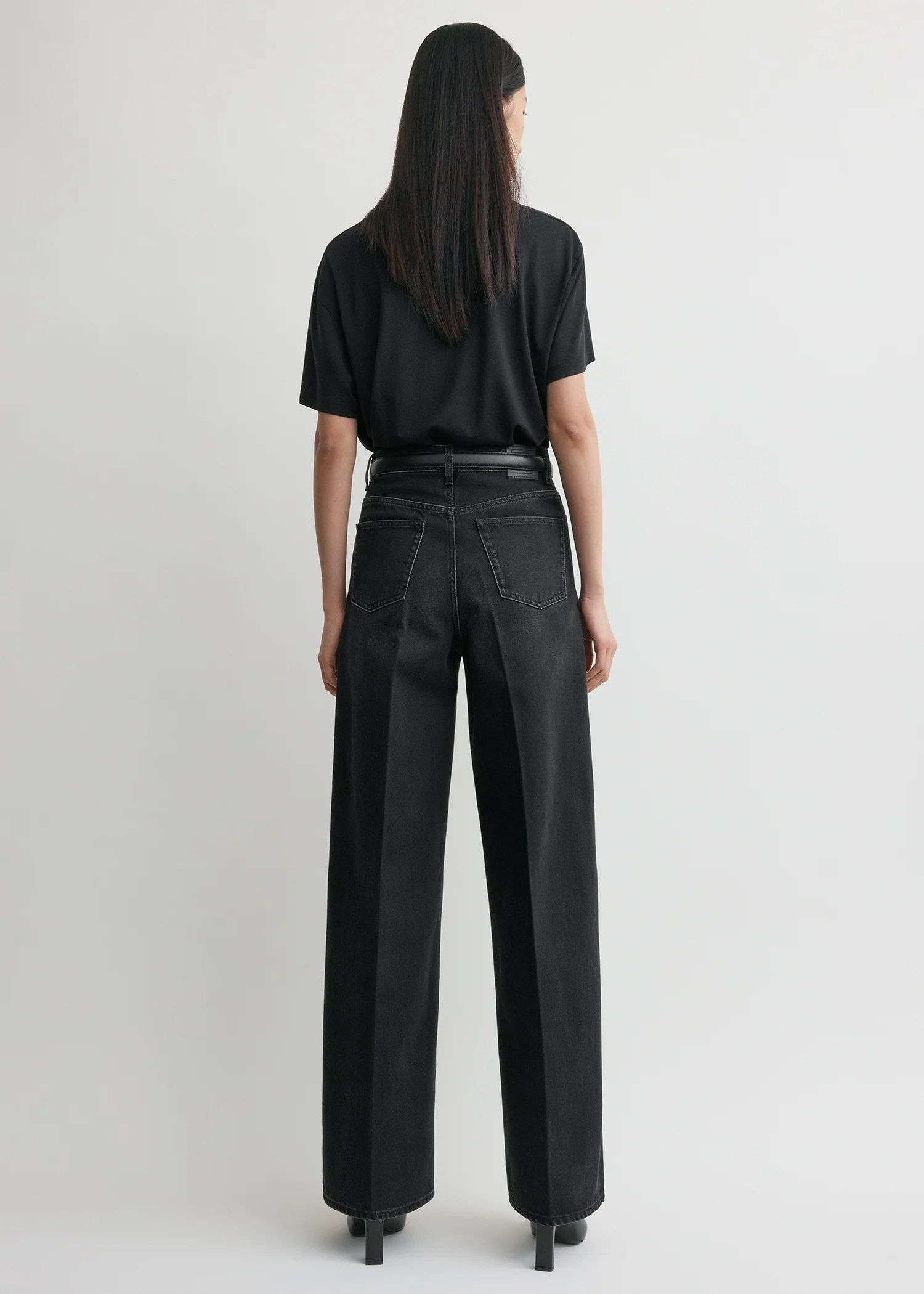 Wide leg denim faded black - Image 3