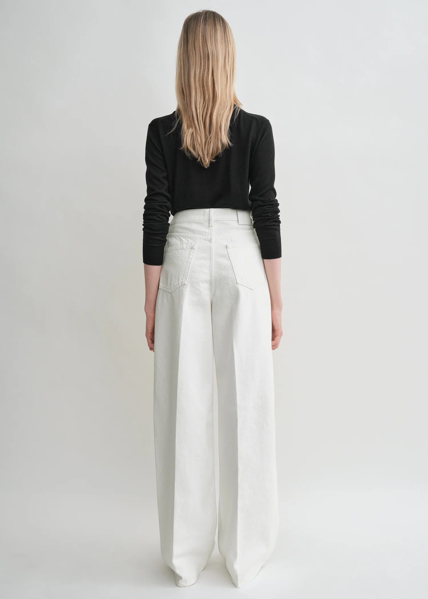 Wide leg denim white - Image 3