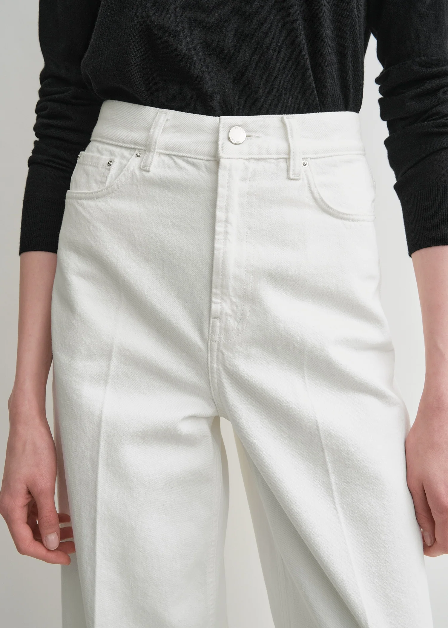 Wide leg denim white - Image 4