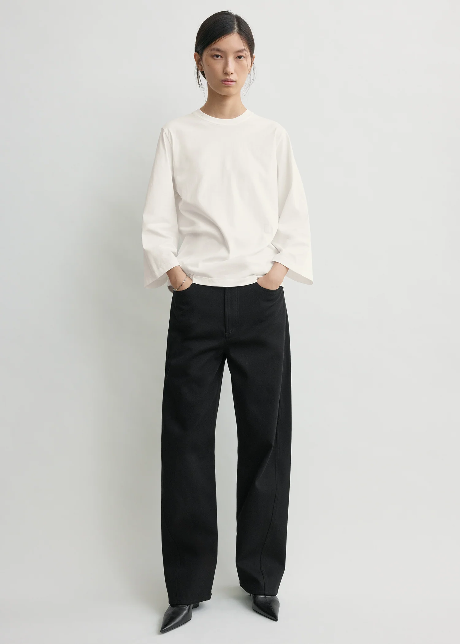 Wide-sleeve tee white - Image 2