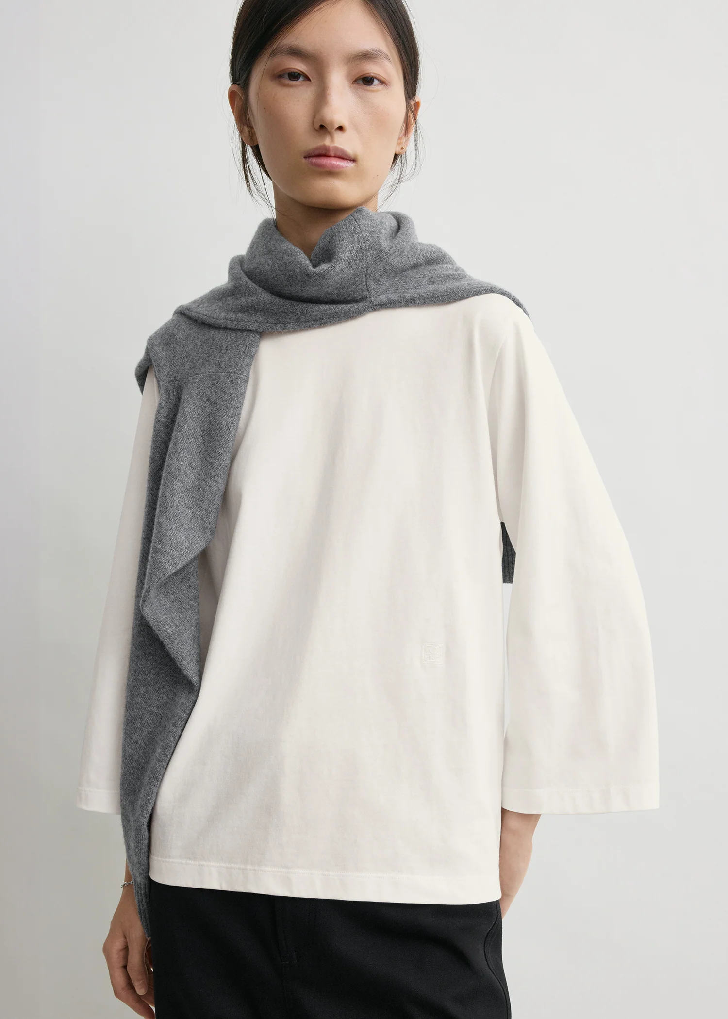 Wide-sleeve tee white - Image 4