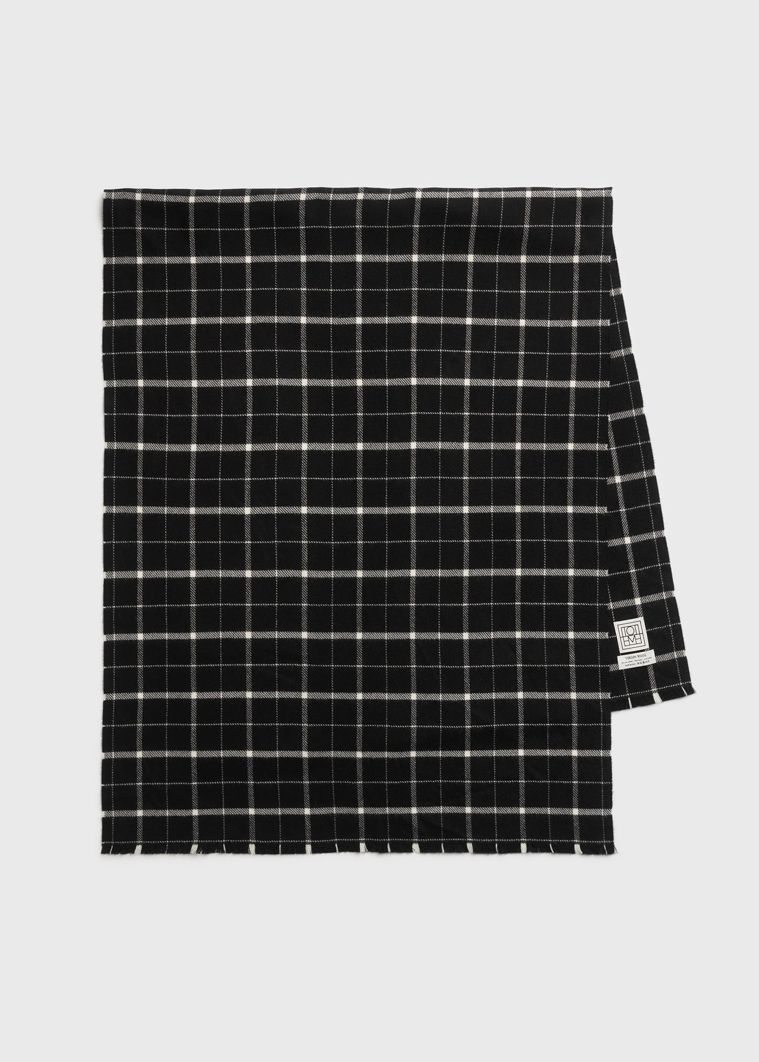 Windowpane scarf black/white - Image 6