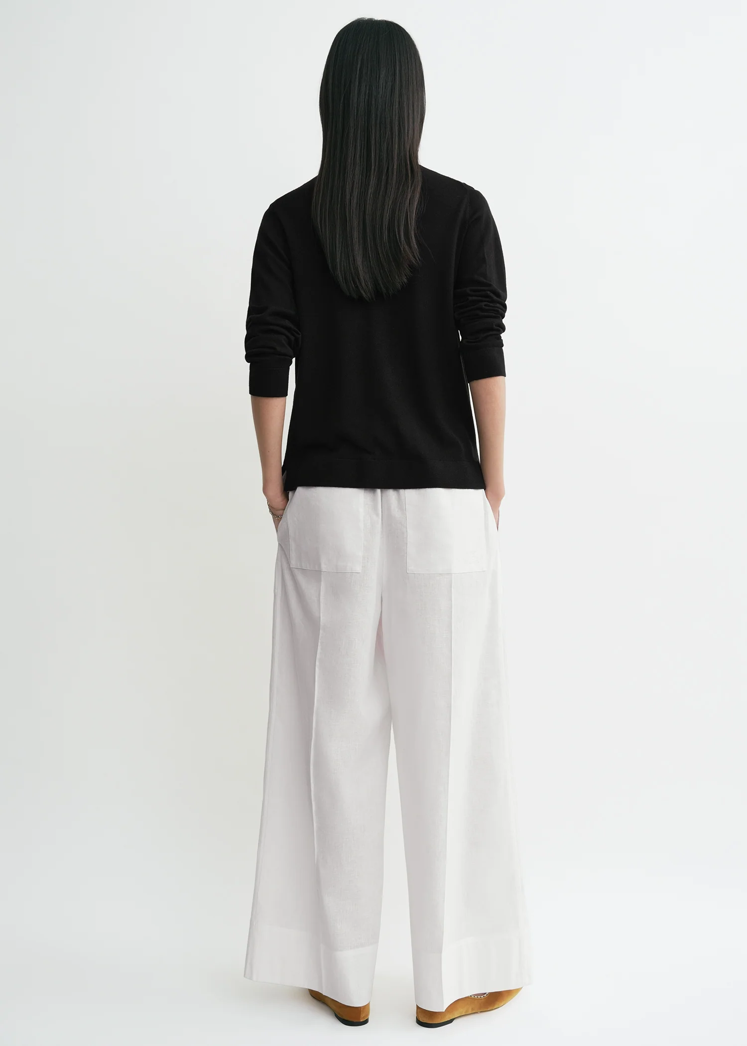 Wool silk knit black - Image 3
