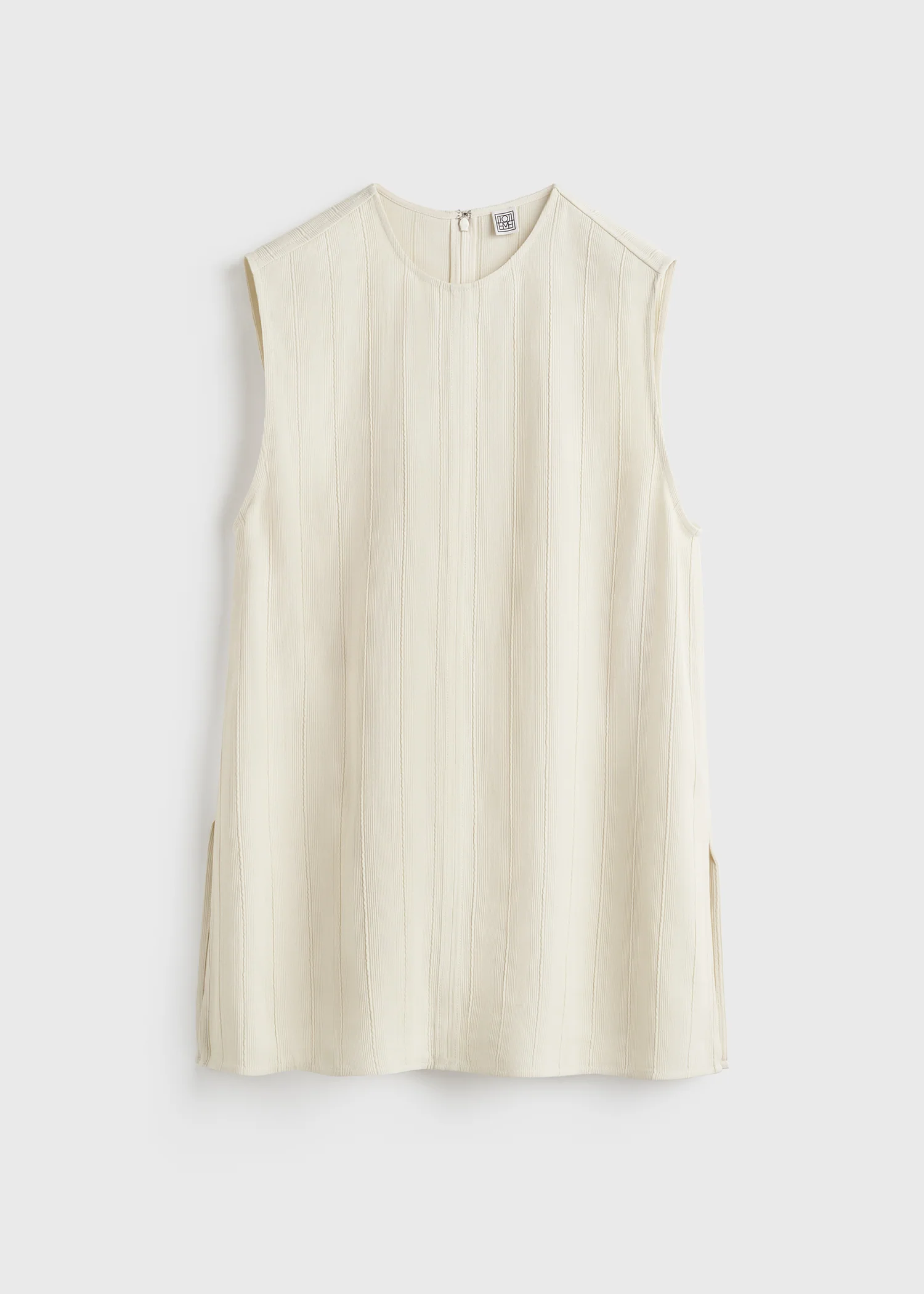Woven stripe top ecru - Image 6