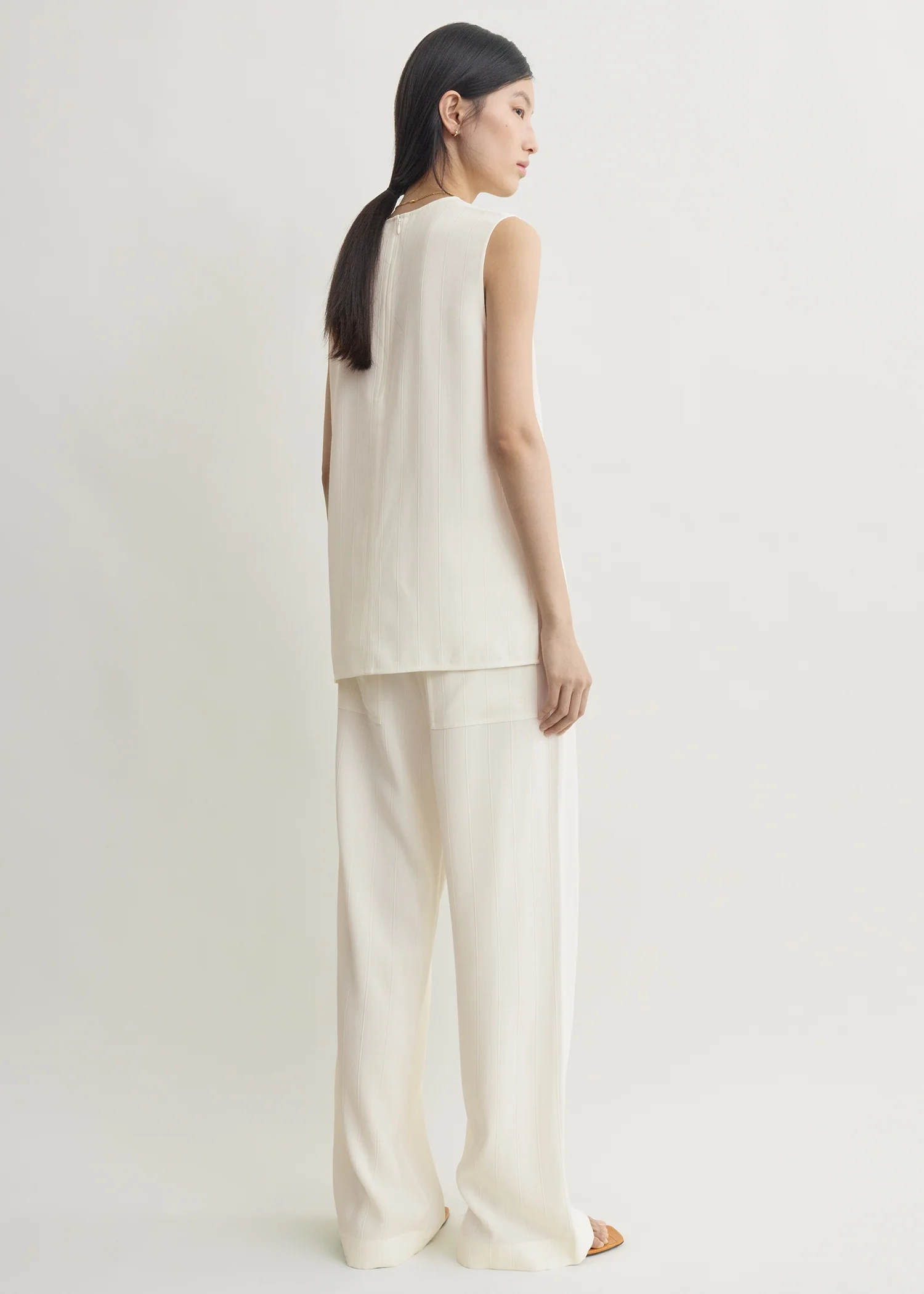 Woven stripe top meringue - Image 3