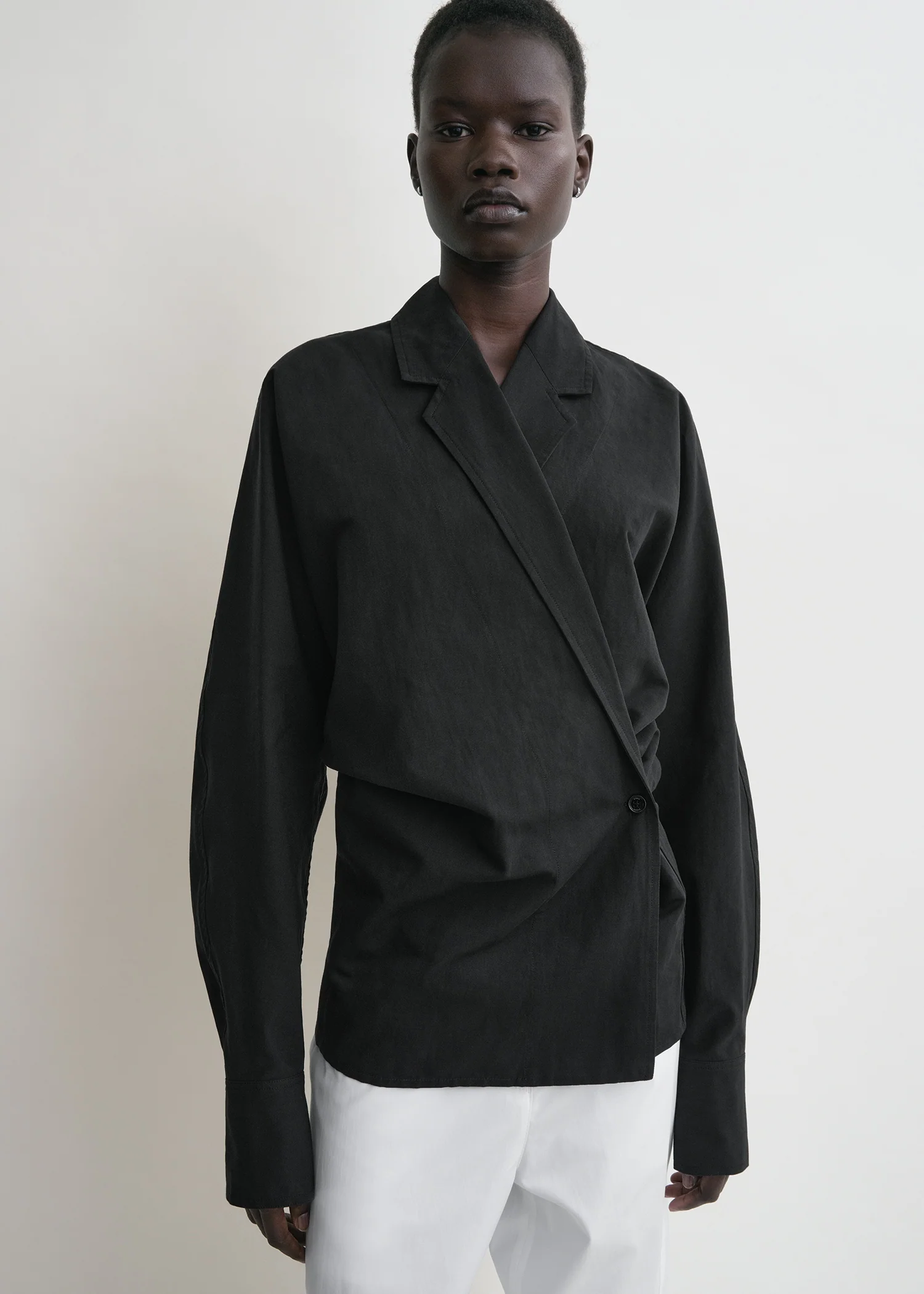 Wrap blouse black - Image 4