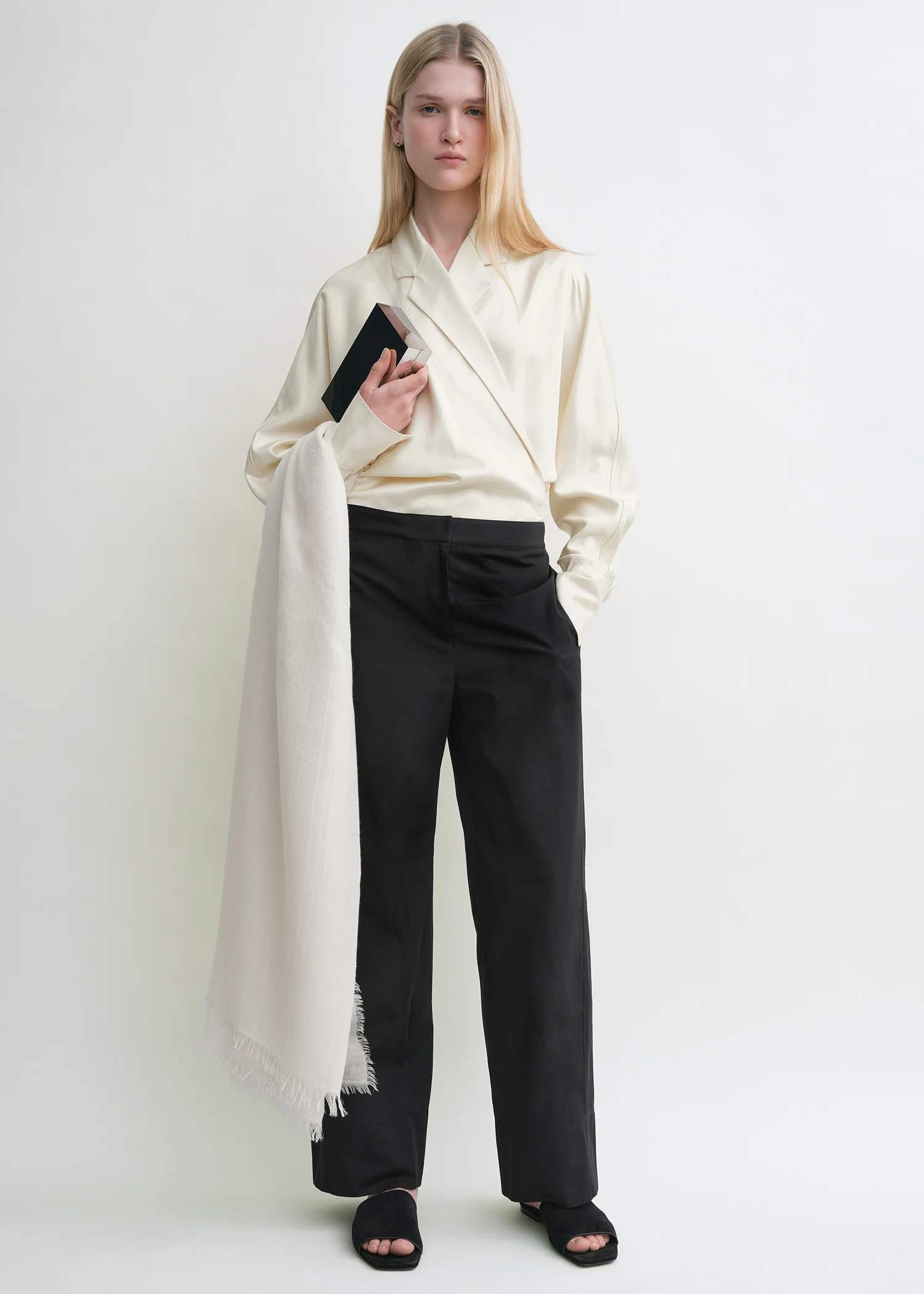 Wrap blouse ecru